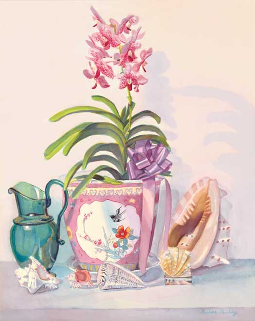 Orchids and Emerald Pitcher giclee fine art reproduction